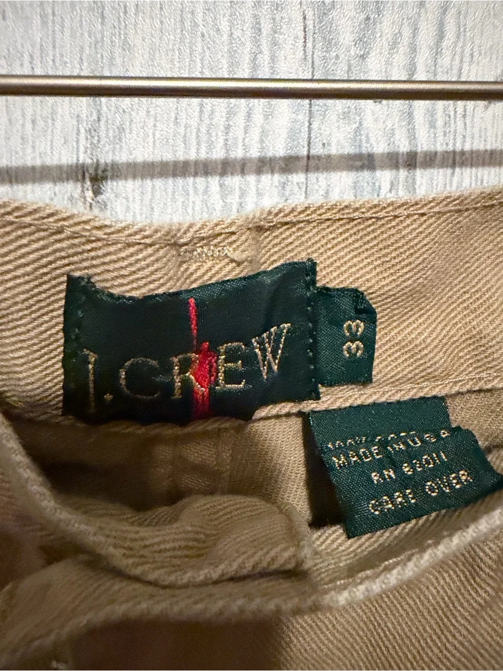 J. Crew Men's Tan Straight-Leg Denim Jeans